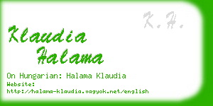 klaudia halama business card